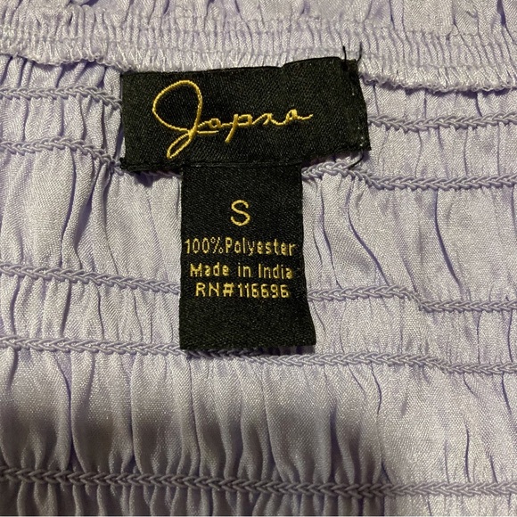 Japna Purple Puff Sleeve Smocked Blouse - Picture 5 of 9
